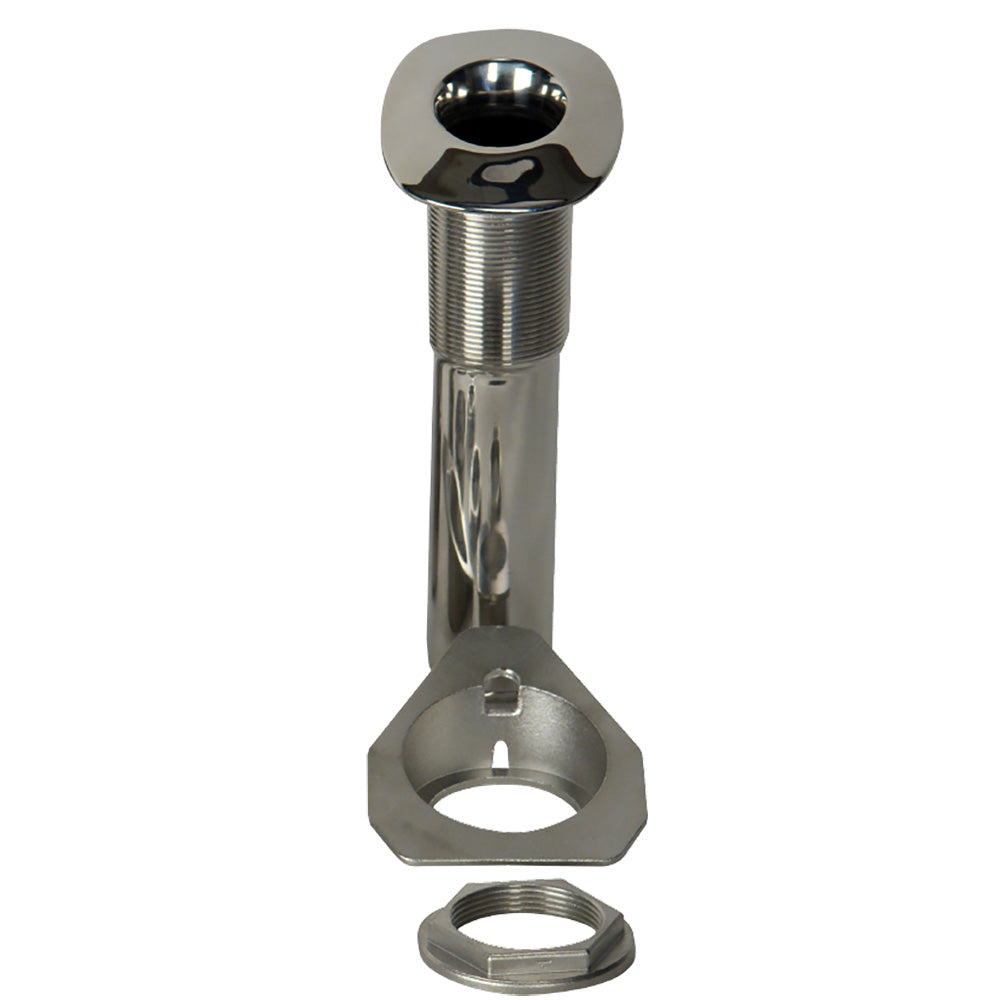 C.E. Smith 80 Series Screwless Flush Mount Rod Holder - 15 Degree - Stainless Steel - Swivel Bottom - Black Liner [53687S]