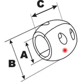 Performance Metals 5/8" Streamlined Shaft Anode - Aluminum [C0625A]