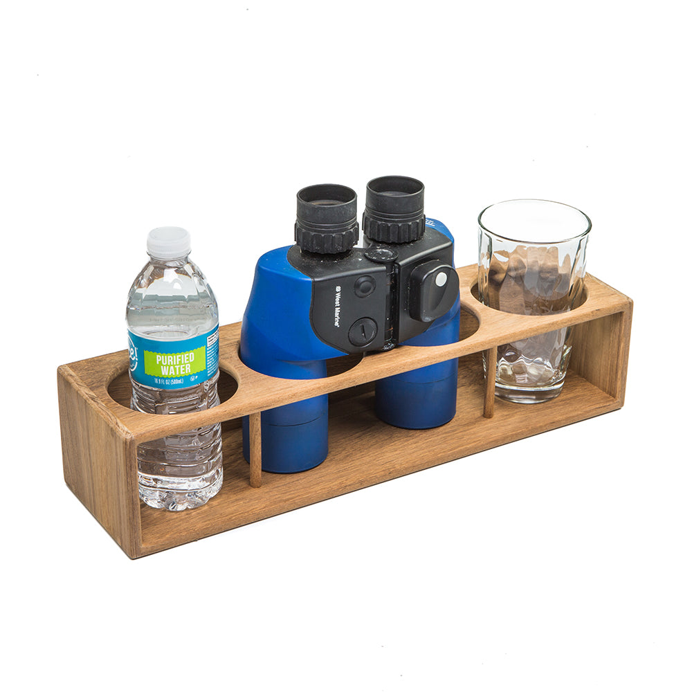 Whitecap Teak Four Insulated Drink/Binocular Rack [62634]