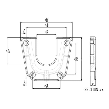 TACO Stainless Steel Mounting Bracket f/Side Mount Table Pedestal [F16-0080]