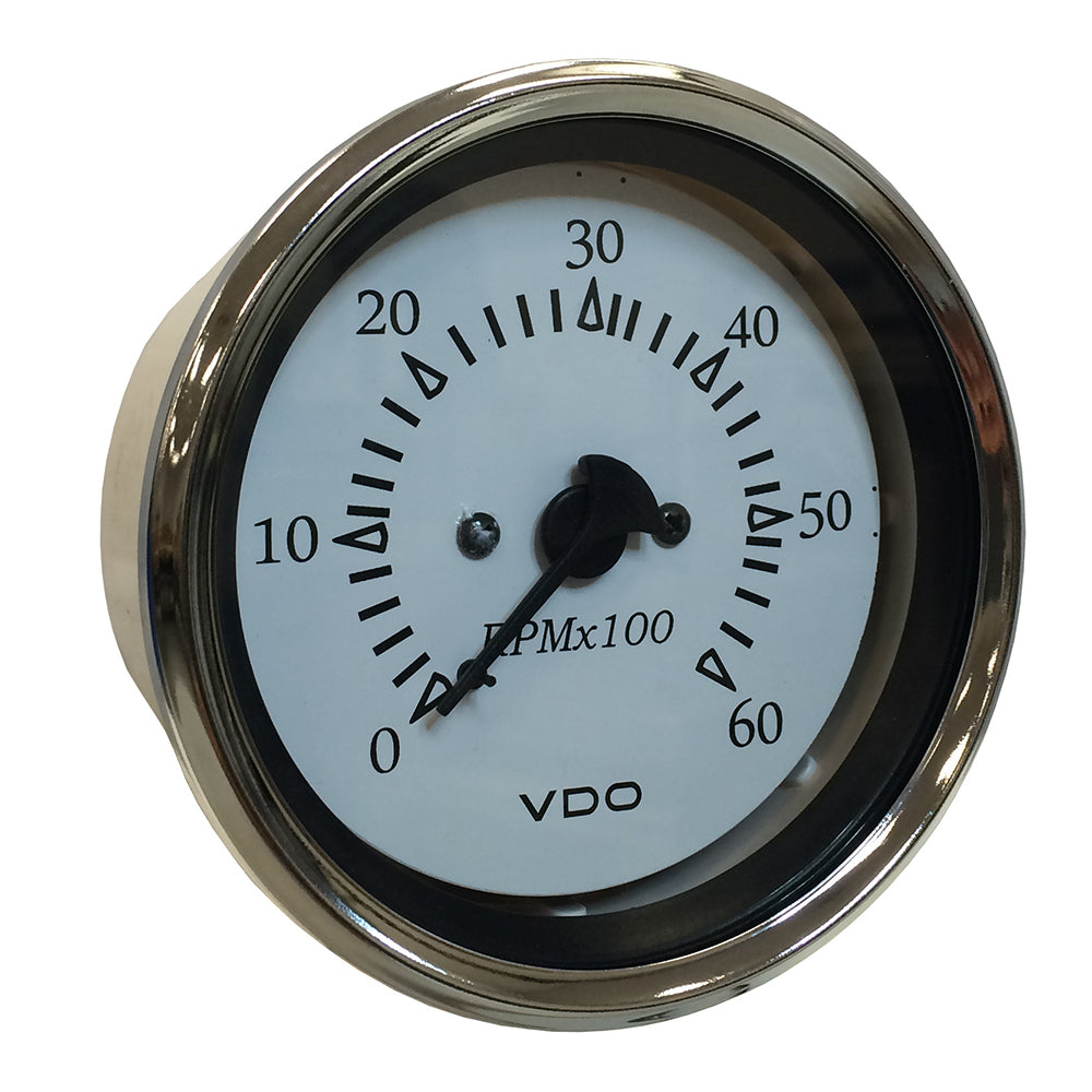 VDO Cockpit Marine 85MM (3-3/8") Sterndrive Tachometer - White Dial/Chrome Bezel [333-15274]