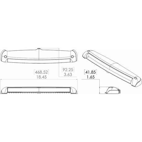 Lumitec Razor Light Bar - Flood - Black Housing - Flush Mount [101588]