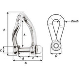 Wichard Self-Locking Twisted Shackle - Diameter 5mm - 3/16" [01222]