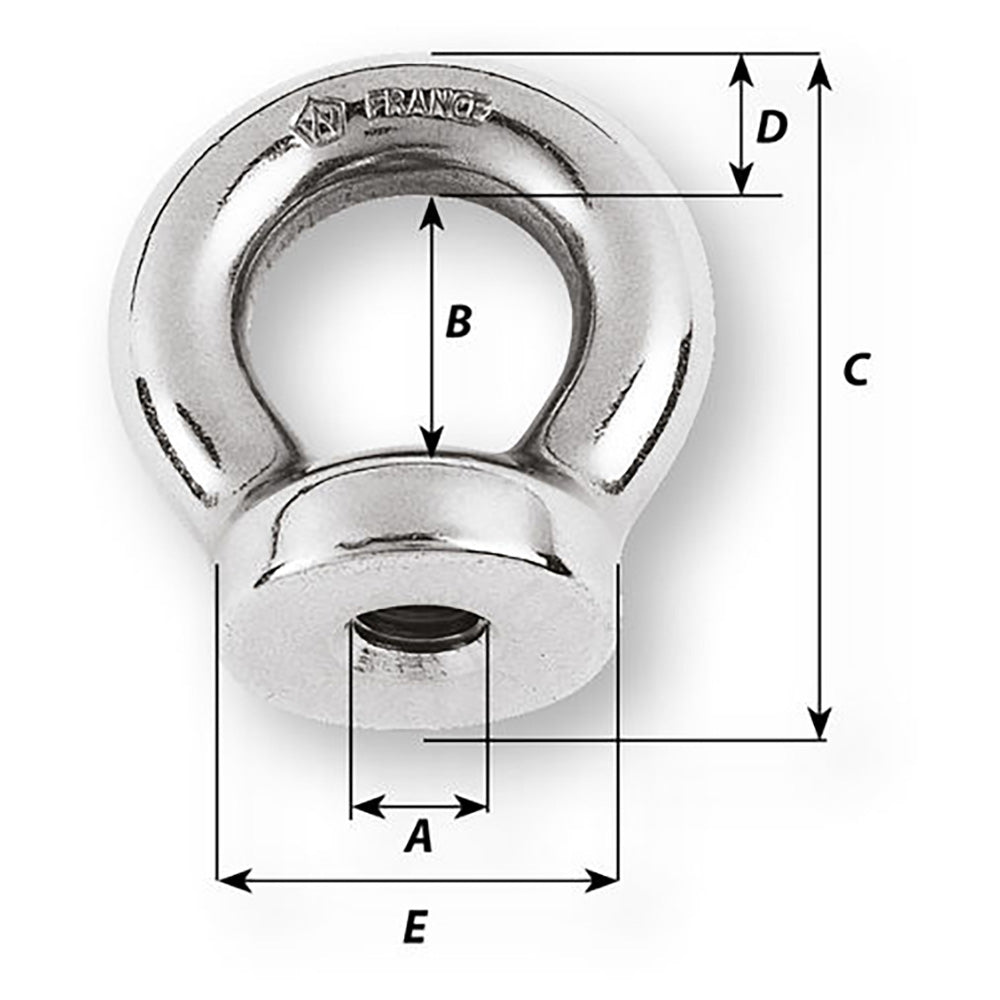 Wichard 10mm Eye Nut - Thread M10 x 150mm [06355]